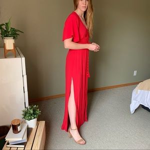 Forever21 Red Maxi Slip Dress